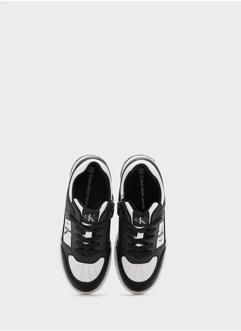 كالفن كلاين جينز Youth Low Top Lace Up Sneakers