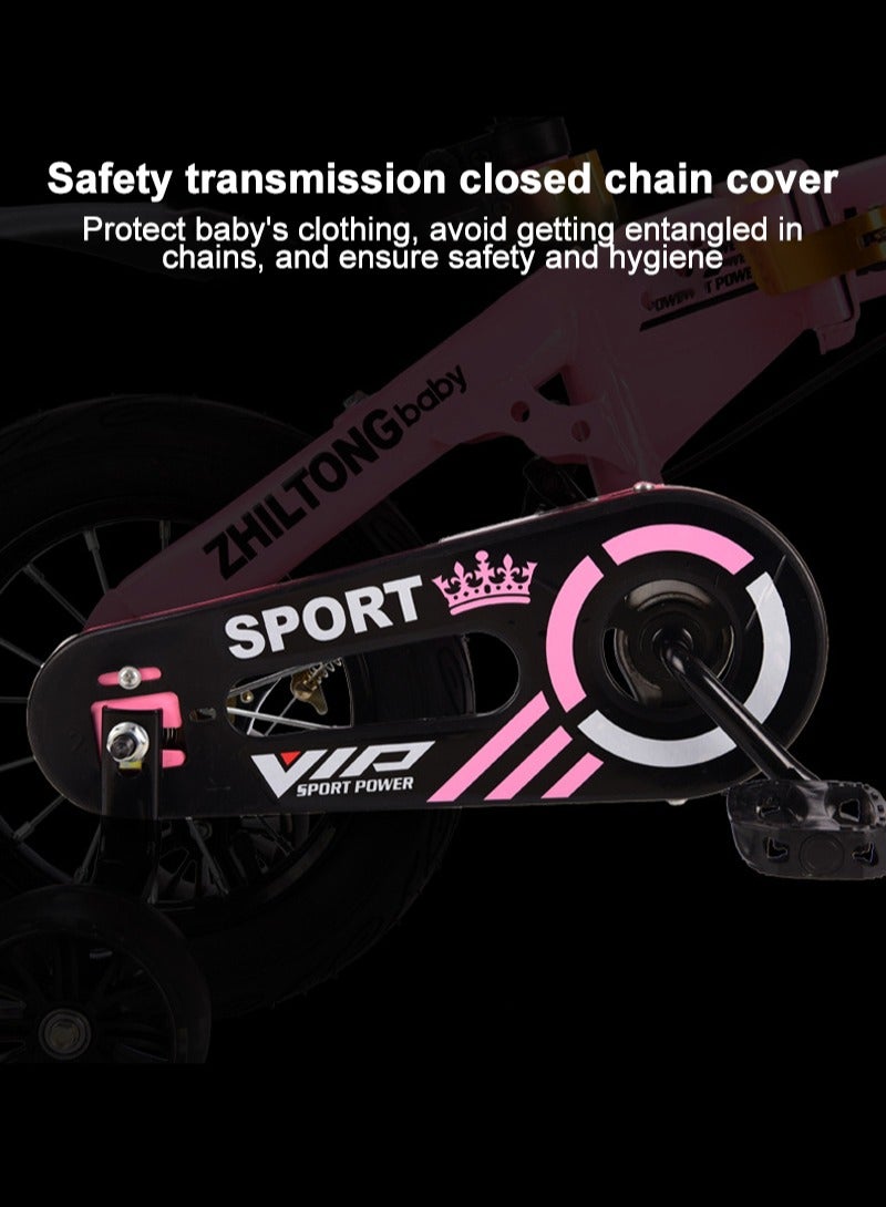 Zhiltong 18 inch Kids Bike Folding Design for Easy Storage and Transport Carbon Steel Frame with Responsive Brakes Safe and Innovative Material - Image 5