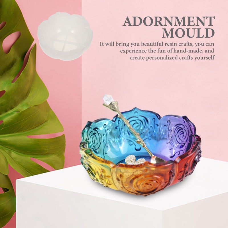 2pcs Flower Jewelry Holder Mold DIY Bowl Mold Tealight Holder Mold - Image 2
