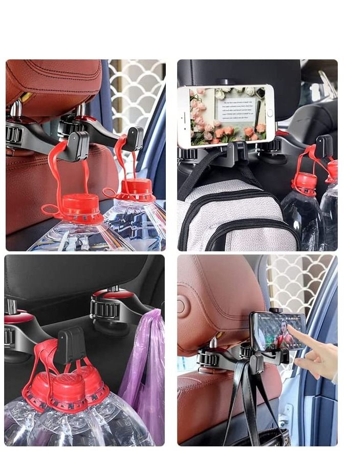 Meetion Portable 2 In 1 Car Rear Seat Mobile Phone Holder Car Phone Stand Universal Bracket Head Pillow Back Hook Mobile Phone Holders - Image 4