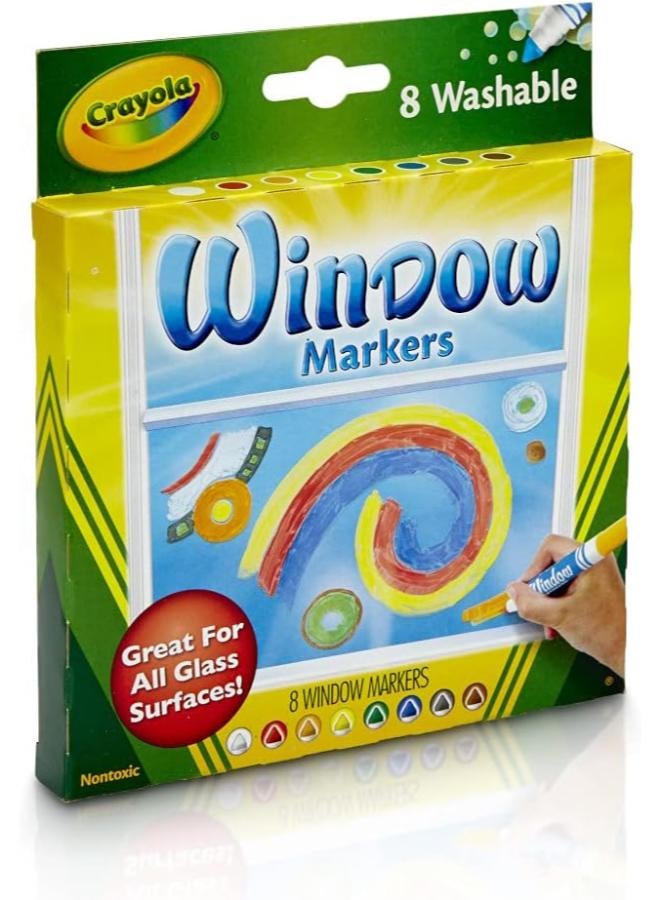 Crayola Washable Window Markers, Window Decorations, Gift, 8 Count (58-8165) - Image 2