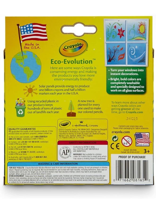 Crayola Washable Window Markers, Window Decorations, Gift, 8 Count (58-8165) - Image 3