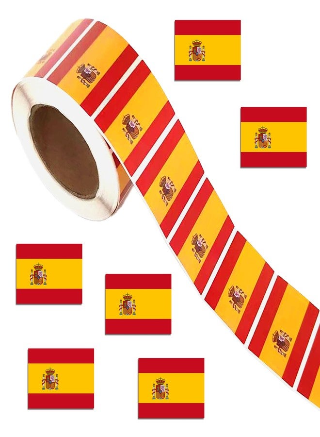 كوبا بلاي ملصقات إسبانية من CupaPlay، 500 قطعة، لفائف ملصقات - علم إسبانيا، لوازم حفلات أعياد الميلاد، زينة، هدايا، برطمانات، علب، ملصقات حروف، ملصقات يمكنك صنعها بنفسك، ملصقات عيد إسبانيا السعيد - Image 1