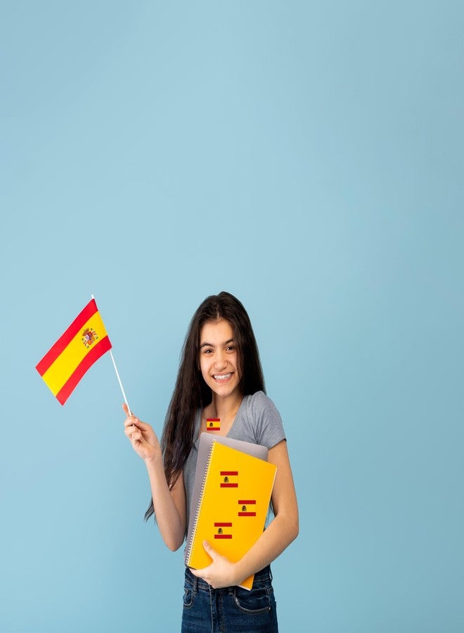 كوبا بلاي ملصقات إسبانية من CupaPlay، 500 قطعة، لفائف ملصقات - علم إسبانيا، لوازم حفلات أعياد الميلاد، زينة، هدايا، برطمانات، علب، ملصقات حروف، ملصقات يمكنك صنعها بنفسك، ملصقات عيد إسبانيا السعيد - Image 3