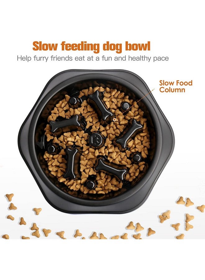 وعاء طعام بطيء مضاد للاختناق للكلاب، وعاء تفاعلي لمنع الانتفاخ، وعاء طعام غير قابل للانزلاق للكلاب | وعاء ألغاز للكلاب (اللون حسب المتوفر) - Image 4
