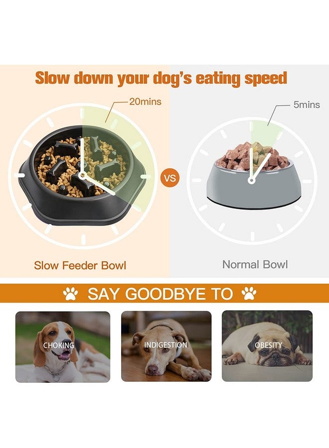 وعاء طعام بطيء مضاد للاختناق للكلاب، وعاء تفاعلي لمنع الانتفاخ، وعاء طعام غير قابل للانزلاق للكلاب | وعاء ألغاز للكلاب (اللون حسب المتوفر) - Image 3