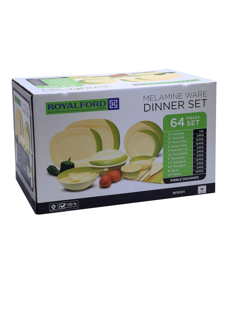 AKDC Royalford Melamine 64Pcs Melamine Dinner Set - Image 3