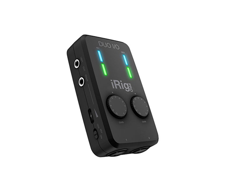 آي كي مالتيميديا آي كي ملتي ميديا iRig Pro Duo I/O، مسبق صوت للاستوديو بمنفذ XLR، واجهة صوت USB ومتوافقة مع MIDI، مزودة بطاقة فانتوم 48 فولت، ومدخلان للأدوات الموسيقية، مناسبة لتسجيل الغناء والجيتار، وللبودكاست والبث المباشر. - Image 2
