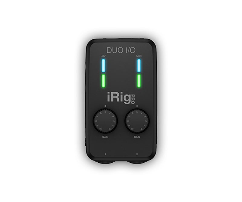 آي كي مالتيميديا آي كي ملتي ميديا iRig Pro Duo I/O، مسبق صوت للاستوديو بمنفذ XLR، واجهة صوت USB ومتوافقة مع MIDI، مزودة بطاقة فانتوم 48 فولت، ومدخلان للأدوات الموسيقية، مناسبة لتسجيل الغناء والجيتار، وللبودكاست والبث المباشر. - Image 3