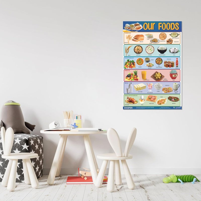 ESCAPER Our Foods Educational Charts for Kids, Charts for Kids Learning (11.5 x 17.5 inches), Kids Study Material, Kids Learning Books, Educational Posters - Image 4