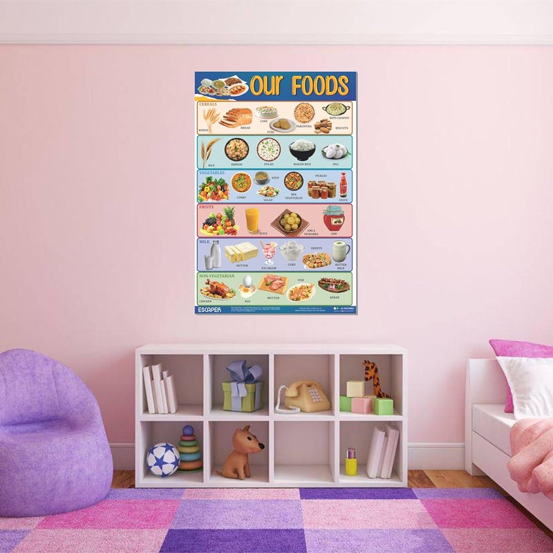 ESCAPER Our Foods Educational Charts for Kids, Charts for Kids Learning (11.5 x 17.5 inches), Kids Study Material, Kids Learning Books, Educational Posters - Image 5