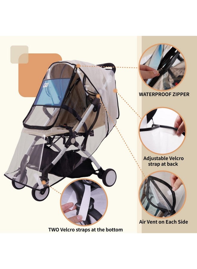 bemece Stroller Rain Cover Universal Stroller Accessory Baby Travel Weather Shield Windproof Waterproof Protect From Dust Snow - Image 4
