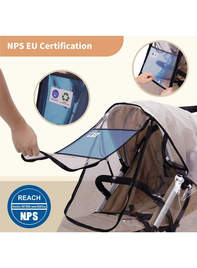 bemece Stroller Rain Cover Universal Stroller Accessory Baby Travel Weather Shield Windproof Waterproof Protect From Dust Snow - Image 3