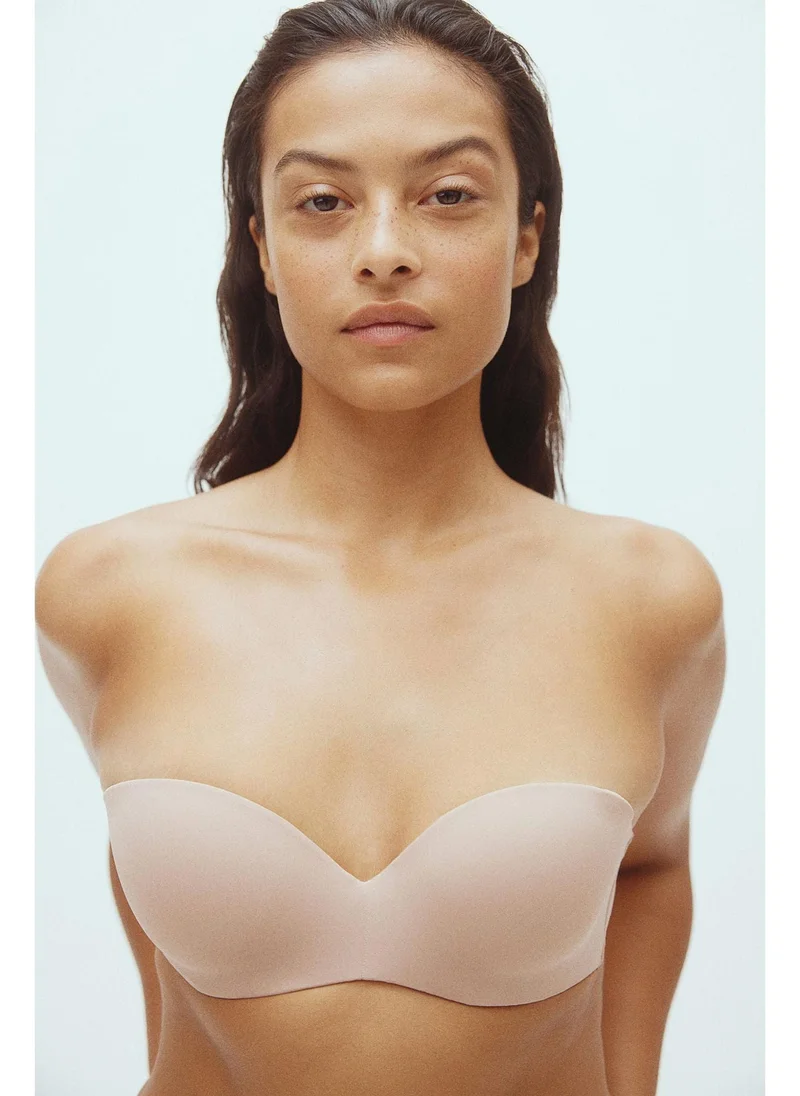 اتش اند ام Padded microfibre balconette bra