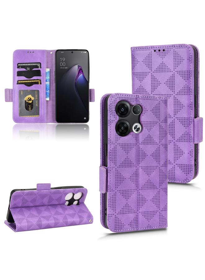 S-TOP Case For OPPO Reno8 Pro+ Symmetrical Triangle Leather Phone Case - Image 1