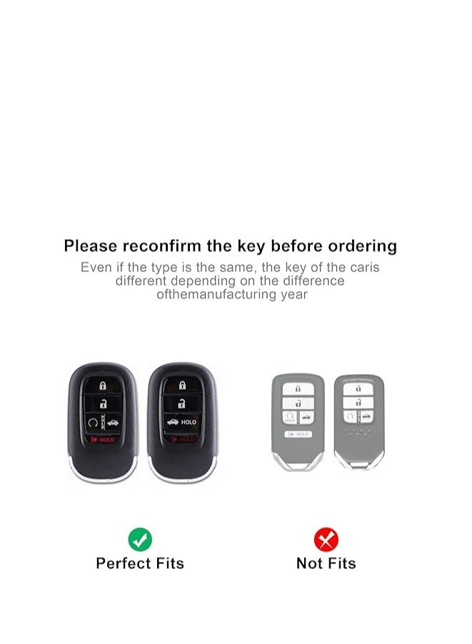 OUYoo غطاء مفتاح OUYoo لهوندا، واقي مفاتيح TPU ناعم مع سلسلة مفاتيح متألقة لمفتاح هوندا الذكي لسيارات أكورد، سيفيك، HR-V، CR-V، بايلوت موديلات 2022 2023 2024 2025، لون فضي شفاف - Image 2