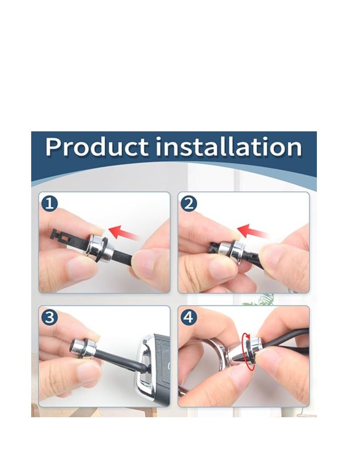 OUYoo غطاء مفتاح OUYoo لهوندا، واقي مفاتيح TPU ناعم مع سلسلة مفاتيح متألقة لمفتاح هوندا الذكي لسيارات أكورد، سيفيك، HR-V، CR-V، بايلوت موديلات 2022 2023 2024 2025، لون فضي شفاف - Image 4