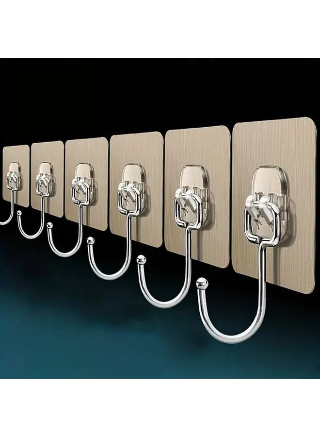 10pcs Large Adhesive Wall Hooks Mounted Hanger For Bathroom Kitchen Room - Image 3