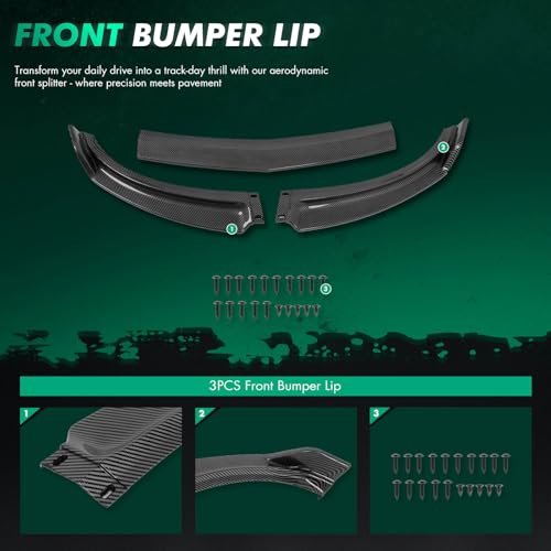 SCITOO شفاط أمامي لامع بتصميم كربوني من SCITOO يناسب 2007-2009 إنفينيتي G35 G37 سيدان - Image 3