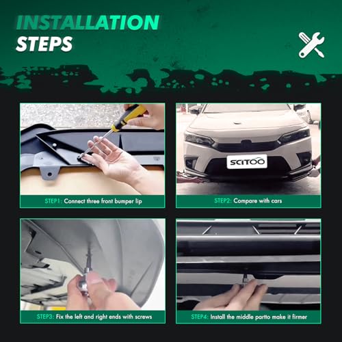 SCITOO شفاط أمامي لامع بتصميم كربوني من SCITOO يناسب 2007-2009 إنفينيتي G35 G37 سيدان - Image 5