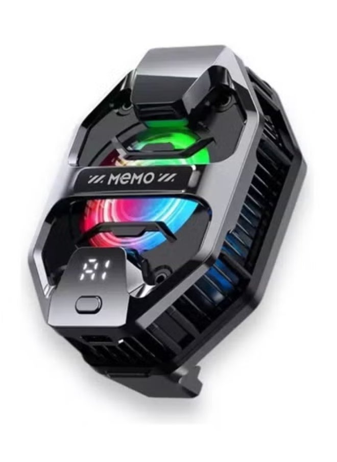Memo DL20 Mobile Phone Cooling Fan with Semiconductor Radiator & Real-Time Temperature Display – Ultra-Quiet Compact Phone Cooler for Gaming & Streaming – Prevents Overheating and Enhances Device Performance – Compatible with Android & iOS Devices  - Image 1