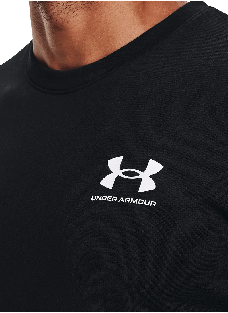 UNDER ARMOUR Rival Terry Left Chest Logo Crew Sweatshirt