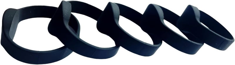 YARONGTECH RF 1K RFID Wristband 13.56MHZ ISO14443A Silicone Adult Size (Pack of 5) (Black) - Image 3