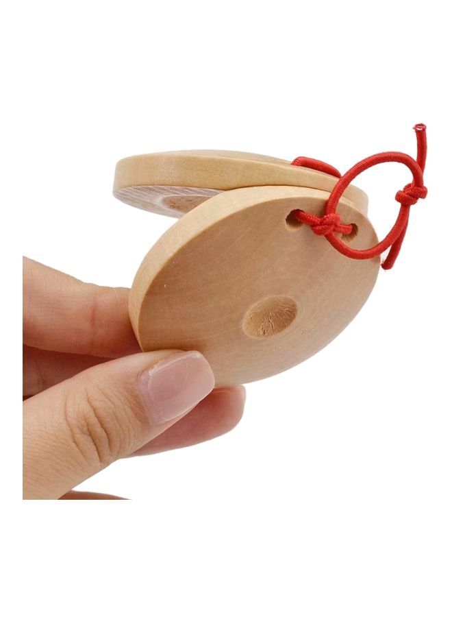 NIBEMINENT 2-Piece Wooden Castanets Toy 5.5centimeter  - Image 5