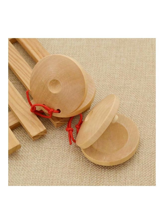NIBEMINENT 2-Piece Wooden Castanets Toy 5.5centimeter  - Image 2