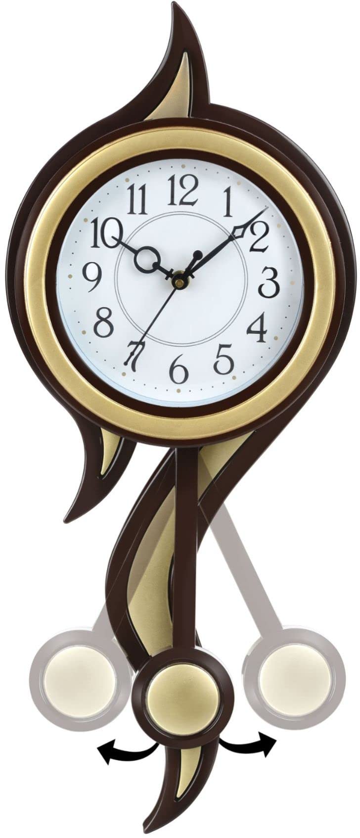 Harbour Analog Latest Stylish New Models Wall Clock with Pendulum for Home Living Room Hall Bedroom (Size Height 52 CM X Width 22 CM)- Home Decor Big Size Wall Clock Mz AD MJSL 3 - Image 4