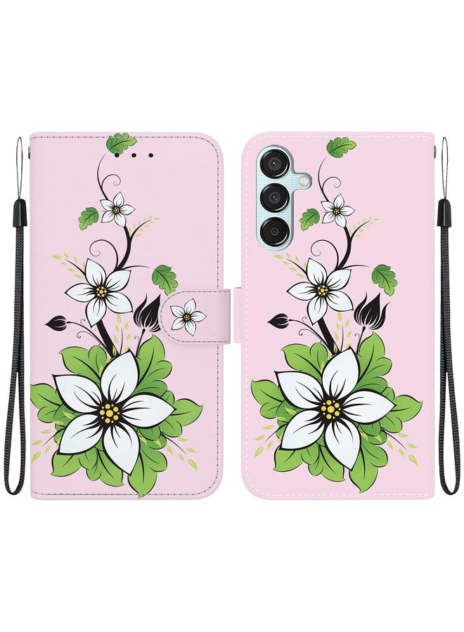 S-TOP Case For Samsung Galaxy M15/F15 Crystal Texture Colored Drawing Leather Phone Case - Image 1