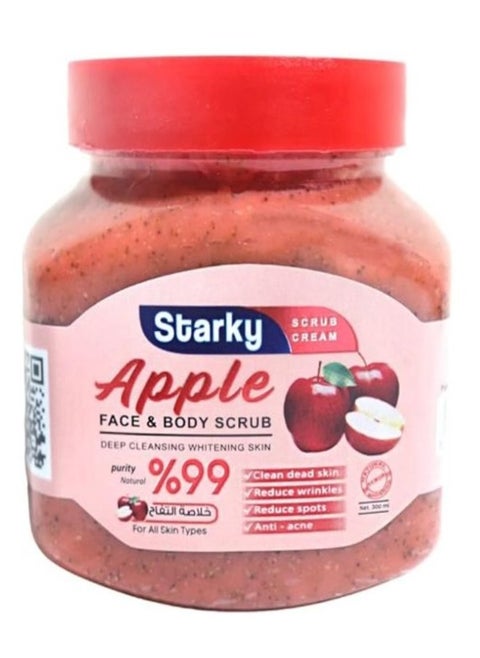 Natural Scrub Cream With Apple For Face And Body 300 ml