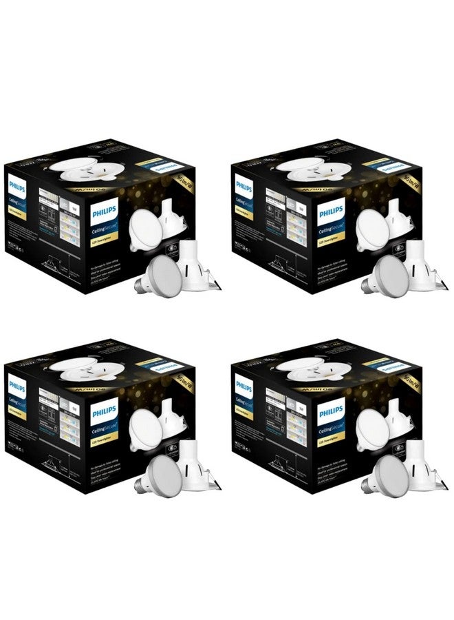 Philips فيلبس 14 واط LED داونلايت للسقف | ضوء سقف آمن للسقف للمنزل والقاعة | ضوء نهاري بارد، عبوة من 4 - Image 1