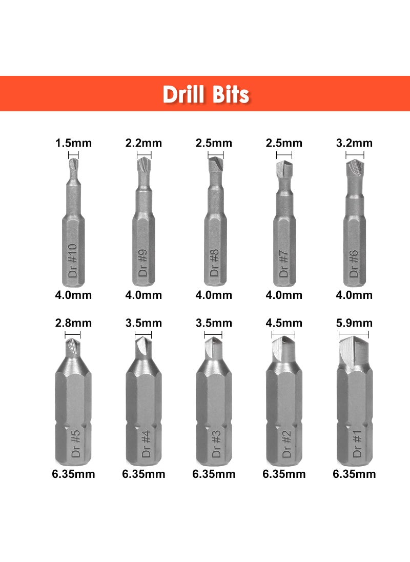 THINKWORK THINKWORK 24 Piece Damaged Screw Extractor Set, HSS 6542 (68 HRC), Easy Out Bolt Extractor Set, Stripped Screw Remover for Removing Damaged, Frozen, Rusted, Rounded-Off Bolts, Nuts, Small Screws  - Image 5