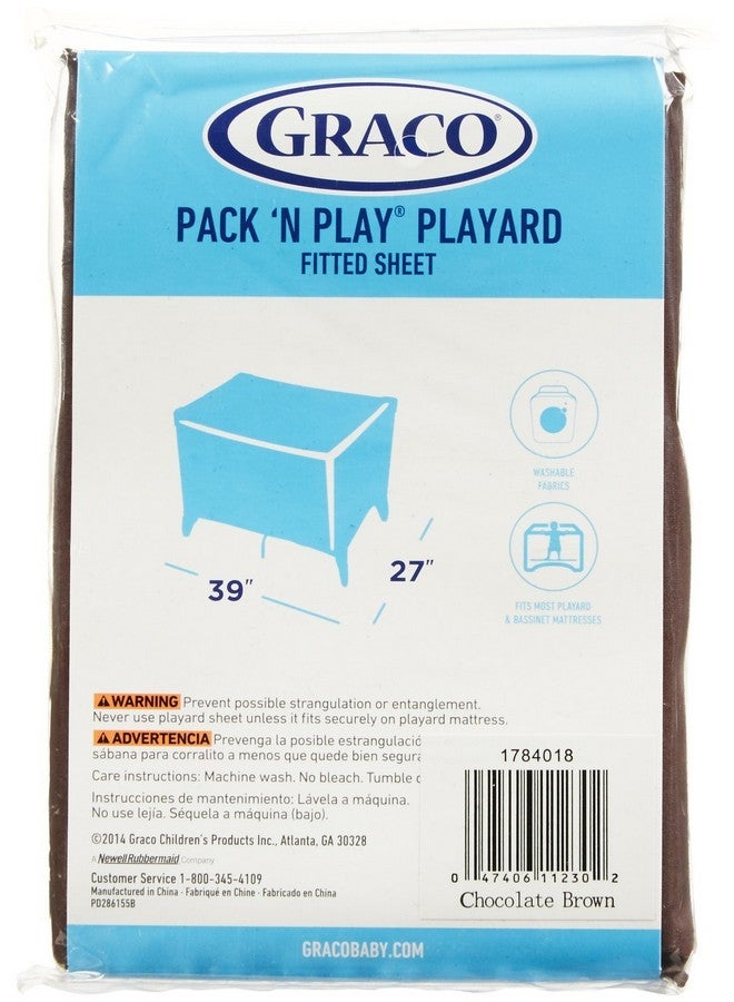 GRACO Pack 'N Play Playard Sheet Chocolate Brown - Image 3