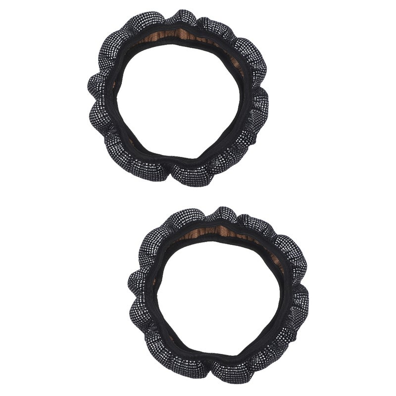2pcs Car Steering Wheel Protector Vehicle Rhinestone Wheel Protector Car Interior Steering Wheel - Image 1