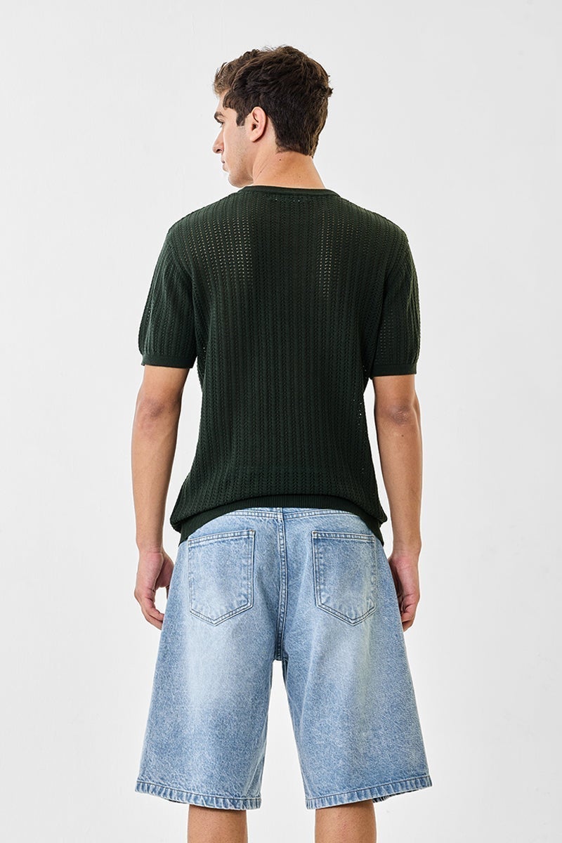 سنيتش تي شيرت قطن % بقصة عادية محبوك مسطح - Image 5