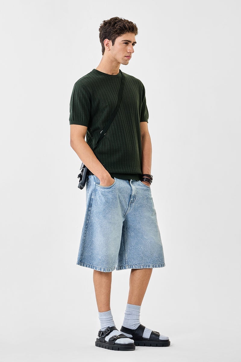 سنيتش تي شيرت قطن % بقصة عادية محبوك مسطح - Image 2