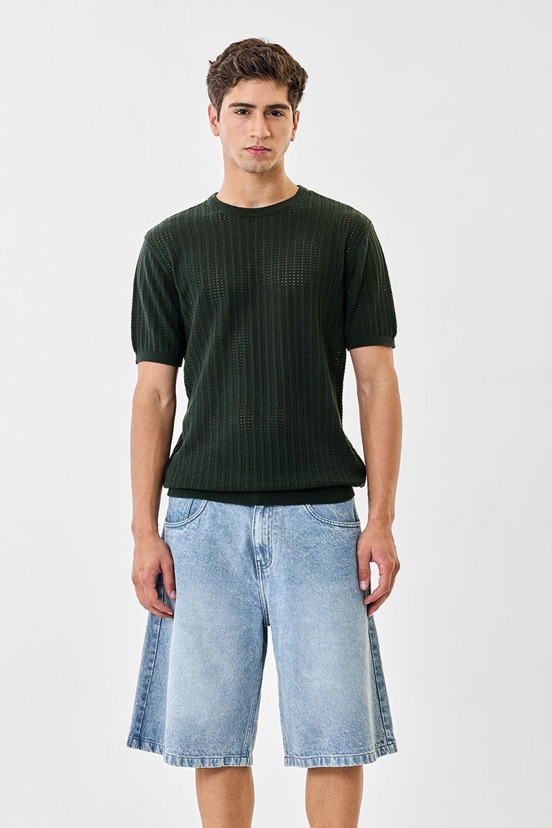 SNITCH 100% Cotton Regular Fit Flat Knit T-Shirt - Image 4