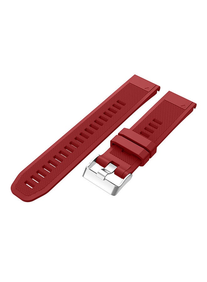 NIBEMINENT Replacement Smart Watch Band For Garmin Fenix 5 Red  - Image 2