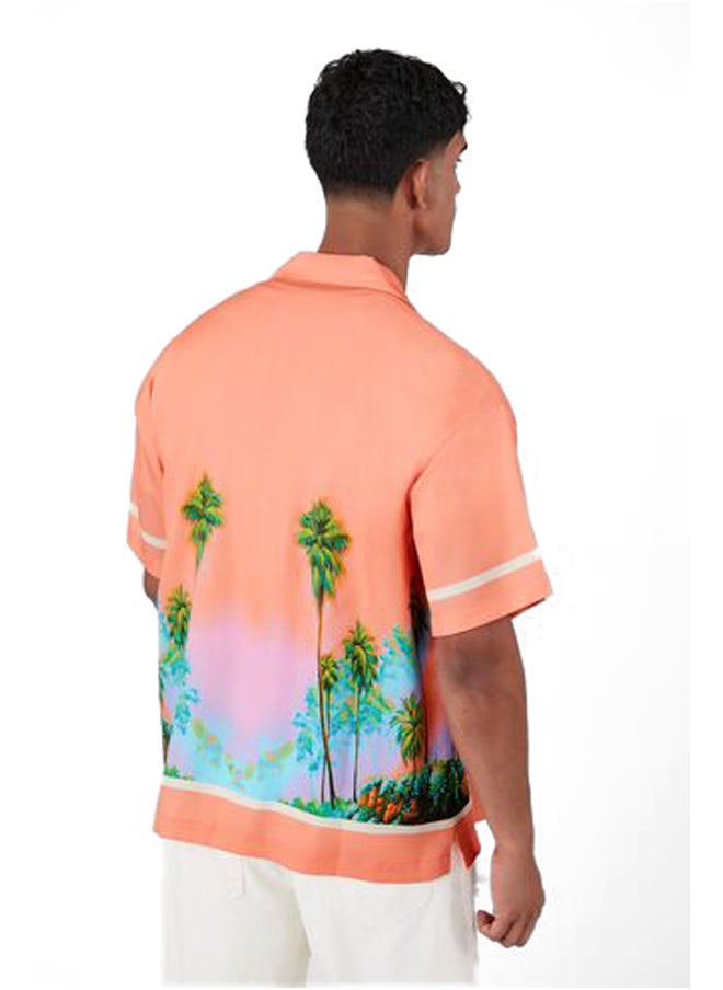 FOREVER 21 - Tropical Print Short-Sleeve Shirt - Image 1