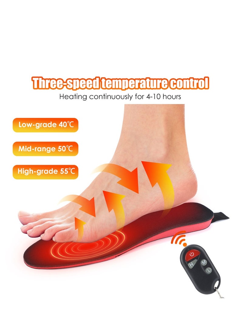Generic Heated Insoles for Men and Women Rechargeable Electric Heated Socks with Remote Control Adjustable Temperature Wireless Foot Warmer for Hunting Hiking Skiing Camping - Image 2