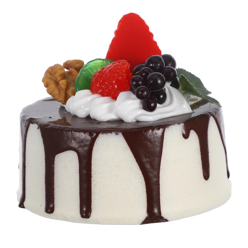 White Faux Wedding Cake Prop 10x10x6 5cm Artificial Birthday Party Decor - Image 2