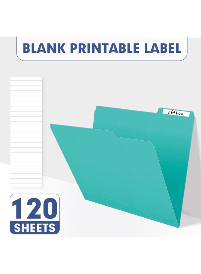 PANDRI File Folder, PANDRI 120 Pack File Folder, 1/3 Cut Tab, Letter Size, Filing Folder for Office School Business, Aqua - Image 5