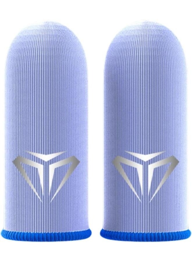 1 Pair Mobile Game Finger Sleeve Blue-Sweatproof Anti-slip Touch Screen and Breathable Finger Cover Many Other Games  - Image 4