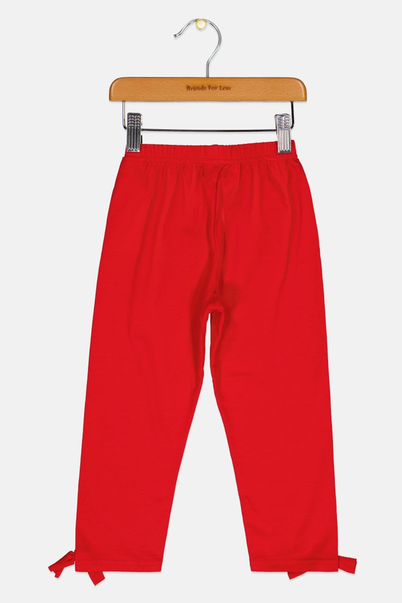 Scuderia Ferrari Toddlers Girl Pull On Brand Logo Leggings, Red - Image 2