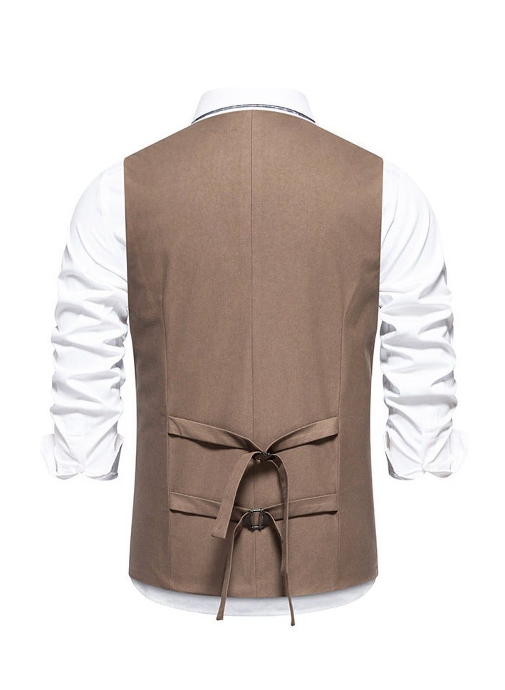 KUYING New Retro V-Neck Fake Two Piece Vest  - Image 3