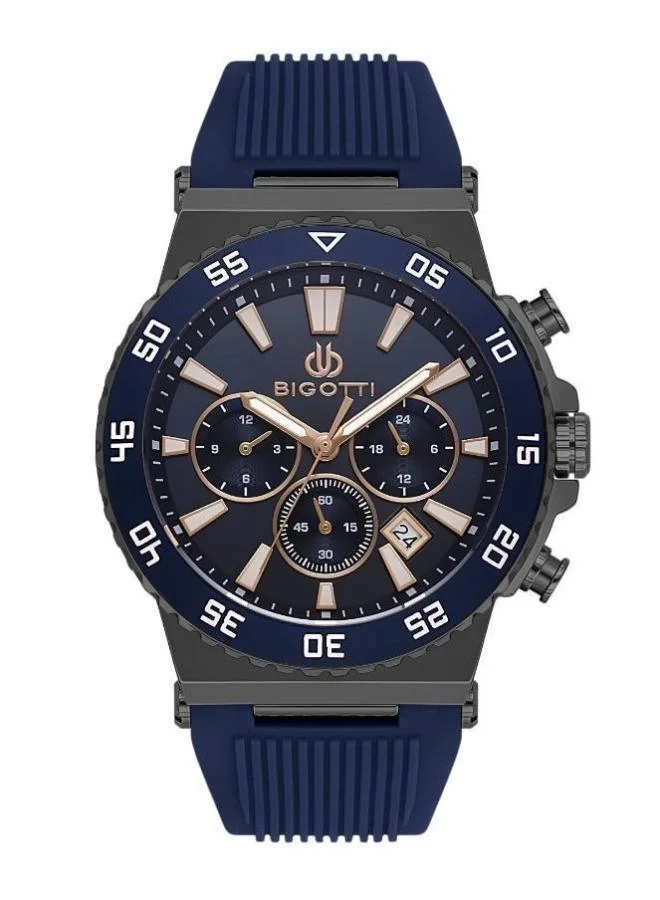 BIGOTTI Bigotti - Raffinato Men Watch | Silicone BandBrass Case | Analog | Round Dial | Mineral Glass | Japanese Quartz | Water Resistant 50 Meters