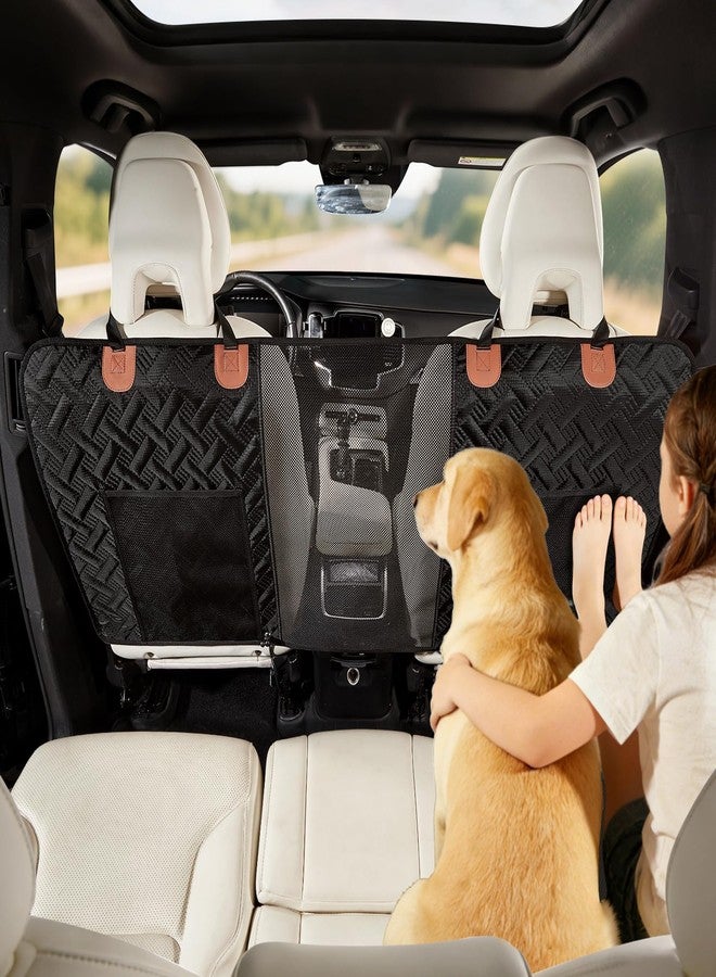 Veitail Dog Car Barrier,Dog Net for Car Divider,Pet Barrier with Mesh Organizer,Universal for Car,SUV,Truck - Image 1