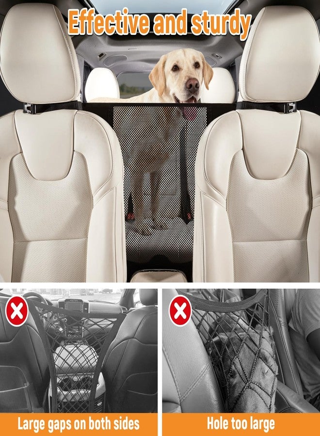Veitail Dog Car Barrier,Dog Net for Car Divider,Pet Barrier with Mesh Organizer,Universal for Car,SUV,Truck - Image 3